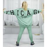 Pri Women's tracksuit loose sweatshirt + ribbed leggings CHICAGO | Shoptok.si