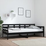 vidaXL Dnevni ležaj od masivne borovine crni 90 x 200 cm Cijene