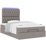 vidaXL Otomanski posteljni okvir z vzmetnico taupe 120x190 cm blago, (21609521) | Shoptok.si