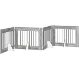  Vrata za pse s postoljem 4 pcs Siva sonoma 80 x 60 cm | shoptok.hr