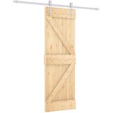  Klizna vrata 70 x 210 cm Čvrsta borovina (neobrađena) | shoptok.hr