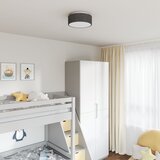 vidaXL Črna z zvezdnatim vzorcem Blago s kovinskim okvirjem Ø30 x 13.5 cm | Shoptok.si