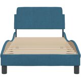 vidaXL Okvir kreveta s uzglavljem plavi 90 x 200 cm baršunasti | shoptok.hr