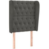  Uzglavlje s ušima tamnosivo 83 x 23 x 118/128 cm baršunasto | shoptok.hr