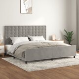  Okvir za krevet bez madraca svjetlosivi 200 x 200 cm baršunasti | shoptok.hr