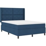  LED Box Spring Krevet s uzglavljem Plava 140 x 200 cm tkanina | shoptok.hr