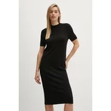 Calvin Klein Volnena obleka črna barva, K20K207221