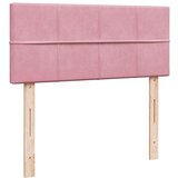 vidaXL Box spring postelja z vzmetnico roza 120x200 cm žamet | Shoptok.si
