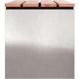 vidaXL vrtna klupa srebrno 80 x 40 x 43 cm nehrđajući čelik | shoptok.hr