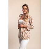Fenzy Plus Size Kardigan S Potiskom, Bež | Shoptok.si
