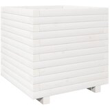  Vrtna sadilica bijela 50 x 50 x 49,5 cm od masivne borovine | shoptok.hr