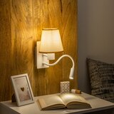  Brilagi - LED zidna lampa NUBILA 1xE27/25W/230V +LED/3W bela/svetlo braon | Eponuda.com