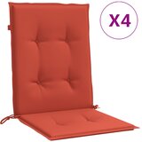  Jastuci za stolice 4 kom prošarano crvena 100x50x4 cm tkanina | shoptok.hr