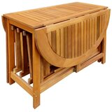  5-dijelni sklopivi vrtni blagovaonski set masivno bagremovo drvo | Shoptok.si