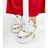 Gemre White and gold platform sneakers Farkas | ePonuda.com