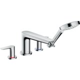 Hansgrohe dvoročna armatura za kad Talis E na štiri odprtine (71748670) - črna mat | Shoptok.si