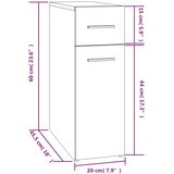 Ormarić za lijekove boja sivog hrasta 20 x 45,5 x 60 cm drveni | shoptok.hr