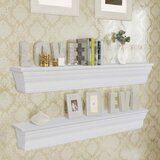 Maison Chic Stenske Police - Viseča polica Aaliyah 2 kosa bele, (21793672) | Shoptok.si