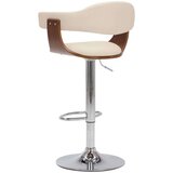 In barski stolci od savijenog drva i umjetne kože 2 kom krem | shoptok.hr