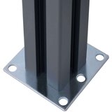 3 Stupovi za ogradu kom tamnosivi 185 cm aluminijski | shoptok.hr