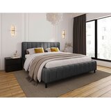 CARRYHOME OBLAZINJENA POSTELJA 180 cm x 200 cm , tekstil antracit Cene