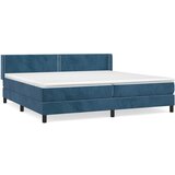 The Living Store Box spring postelja z vzmetnico temno modra 200x200 cm žamet - Box Spring Postelja, (21491680) | Shoptok.si