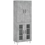  Visoka komoda siva betona 69,5x34x180 cm od konstruiranog drva Slike