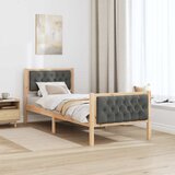  Krevetna konstrukcija Tamno siva 80 x 200 cm Čvrsto borovo drvo | Eponuda.ba