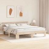  Krevetna konstrukcija Prirodna 200 x 200 cm Čvrsto borovo drvo | shoptok.hr