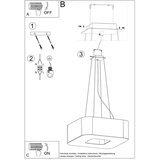 Nice Lamps Crna viseća svjetiljka sa staklenim sjenilom/s tekstilnim sjenilom Piano – | shoptok.hr
