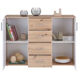 Mömax komoda ina 03, barva hrasta, bela | Shoptok.si