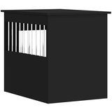 vidaXL Namještaj s kavezom za pse crni 55x75x65 cm drveni | shoptok.hr