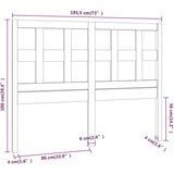  Posteljno vzglavje medeno rjavo 185,5x4x100 cm trdna borovina, (20646337) | Shoptok.si