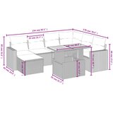  8-dijelni set vrtnih sofa od poliratana s jastucima sivi | shoptok.hr
