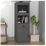  Visoka komoda siva 34 x 40 x 108 5 cm od masivne borovine | shoptok.hr