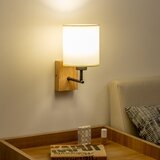  Brilagi - Zidna lampa NUBILA WOOD 1xE27/25W/230V hrast/crna/krem | Eponuda.com