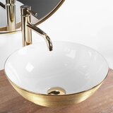 Rea Keramički umivaonik na ploči STELLA Gold Brush / White | shoptok.hr