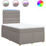 vidaXL Box spring postelja z vzmetnico taupe 120x200 cm blago, (21310146) | Shoptok.si