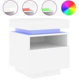  Noćni ormarići s LED svjetlima 2 kom bijeli 40 x 39 x 48,5 cm | Eponuda.com