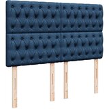 vidaXL Otomanski posteljni okvir z vzmetnico moder 140x200 cm blago | Shoptok.si