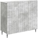 vidaXL Strani šal Betonsko siva 89 x 34,5 x 82 cm Inženirski les, (5000217301) | Shoptok.si
