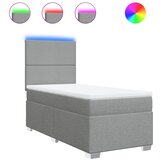  The Living Store Box spring postelja z vzmetnico svetlo siva 90x190 cm blago - Box Spring Postelja, (21496630) | Shoptok.si