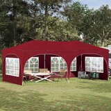  Rastezljivi šator za svadbe - šator za zabave Tamno crvena 575 x 288 x 245 cm | shoptok.hr