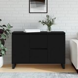 vidaXL Komoda črna 104x35x70 cm inženirski les Cene