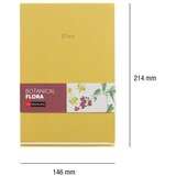  Bilježnica Miquelrius A5 Botanical Flora Mustard tkanina 80L 80g/m2 crte MR8318 | shoptok.hr