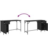  Stol za računalo Crni hrast 131 x 48 x 75 cm Konstruirano drvo | shoptok.hr