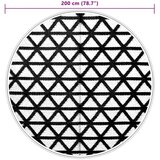 vidaXL Vanjski tepih crni Ø 200 cm PP | shoptok.hr