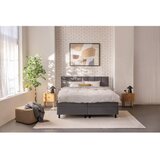 Bonami Selection Siva boxspring postelja s prostorom za shranjevanje 160x200 cm Elva Bold Line – | Shoptok.si