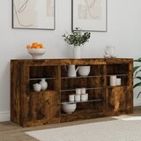  Komoda s LED svjetlima boja dimljenog hrasta 142,5x37x67 cm | shoptok.hr
