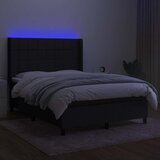  box spring s madracem LED crni 140x190 cm od tkanine | shoptok.hr